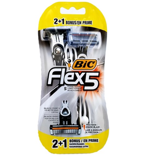 BIC Flex 5 Men's 5 Blade, Disposable Razors 2-count