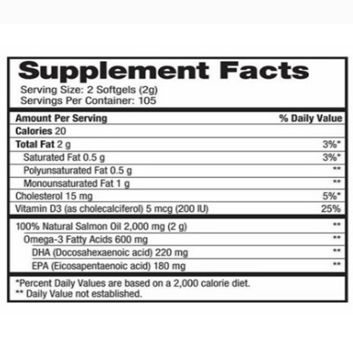 Pure Alaska Omega Wild Alaskan Salmon Oil 1000mg (210 Softgels)