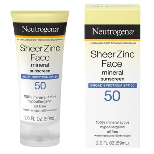 Neutrogena Sheer Zinc Mineral Sunscreen  Spf 50
