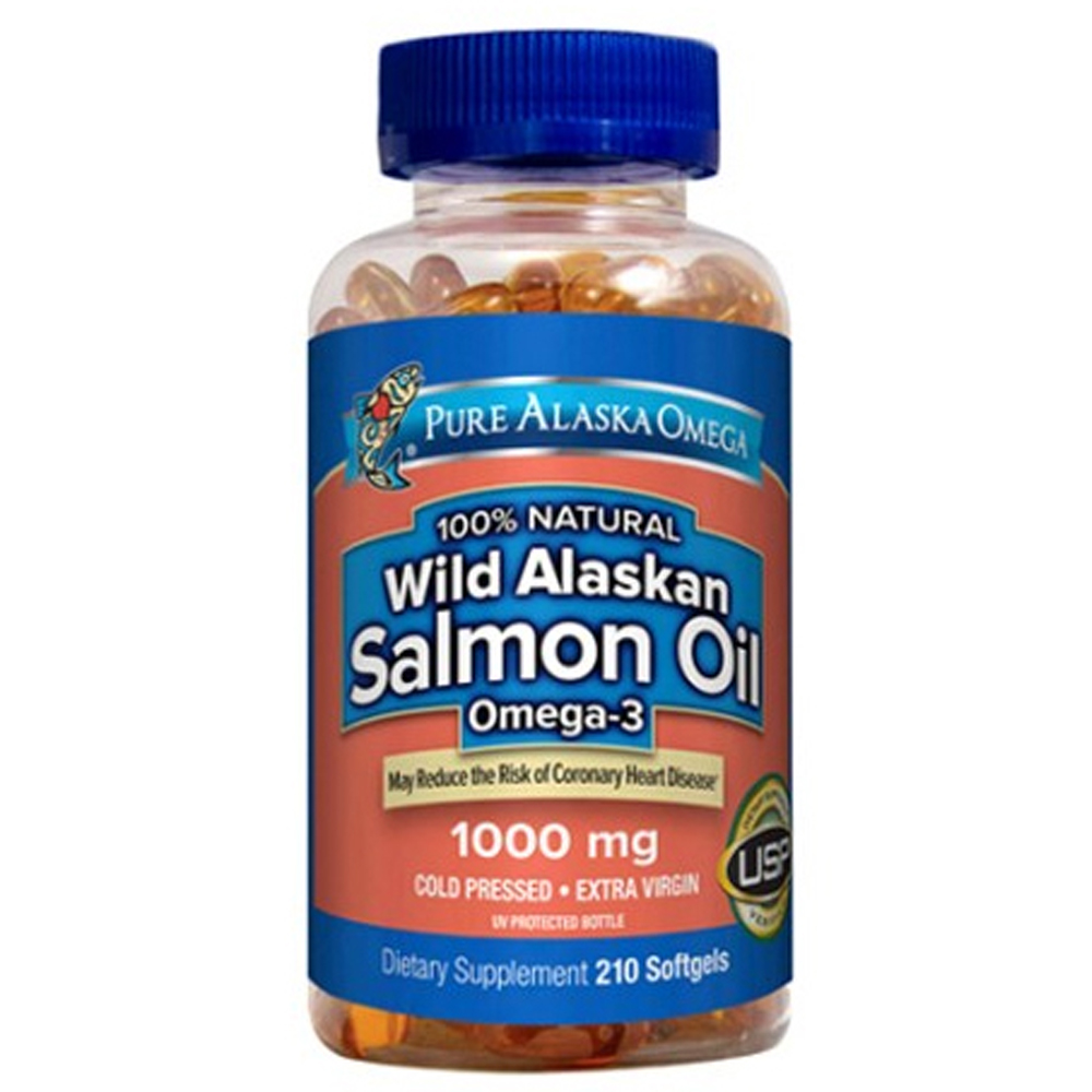 Pure Alaska Omega Wild Alaskan Salmon Oil 1000mg (210 Softgels